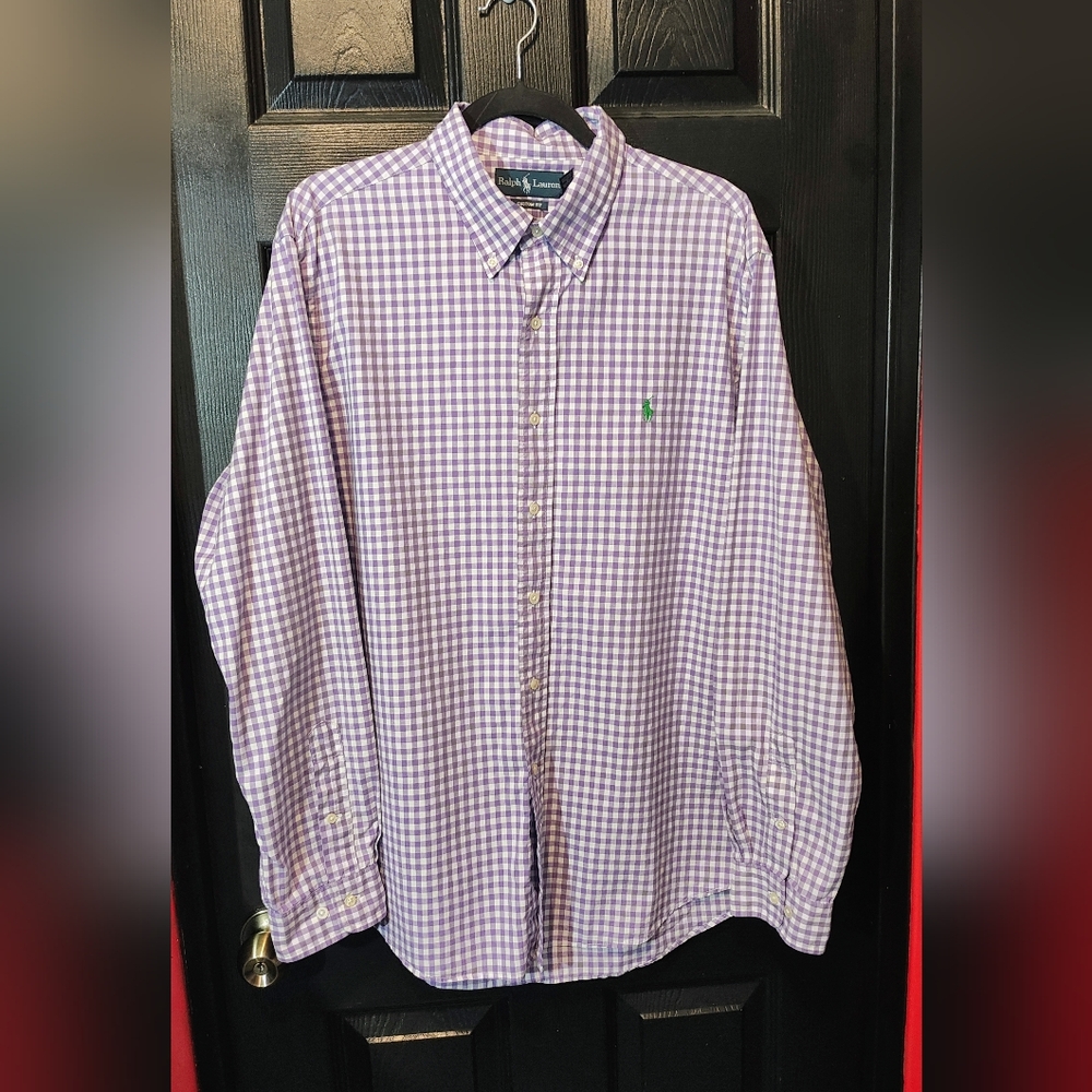 Purple Checkered Men's Shirt